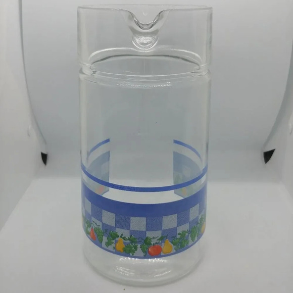 Vintage Arcopal Country Kitchen Cottage Style Juice Pitcher, Glass - Picture 2 of 8